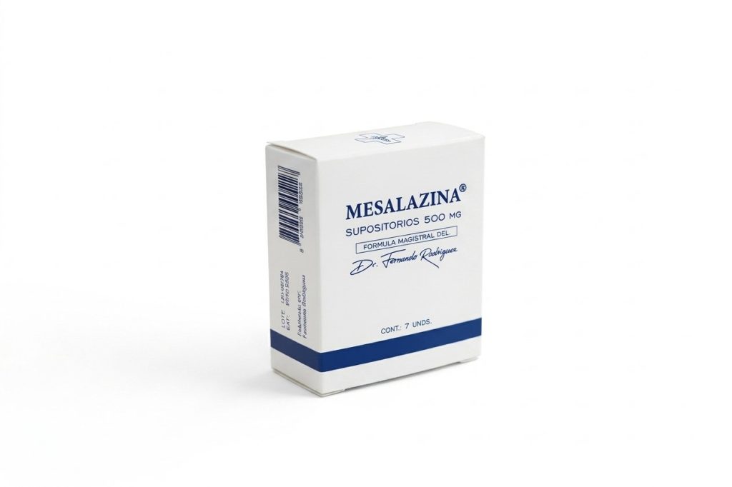 Supositorios de Mesalazina 500 mg, fórmula magistral del Dr. Fernando Rodríguez